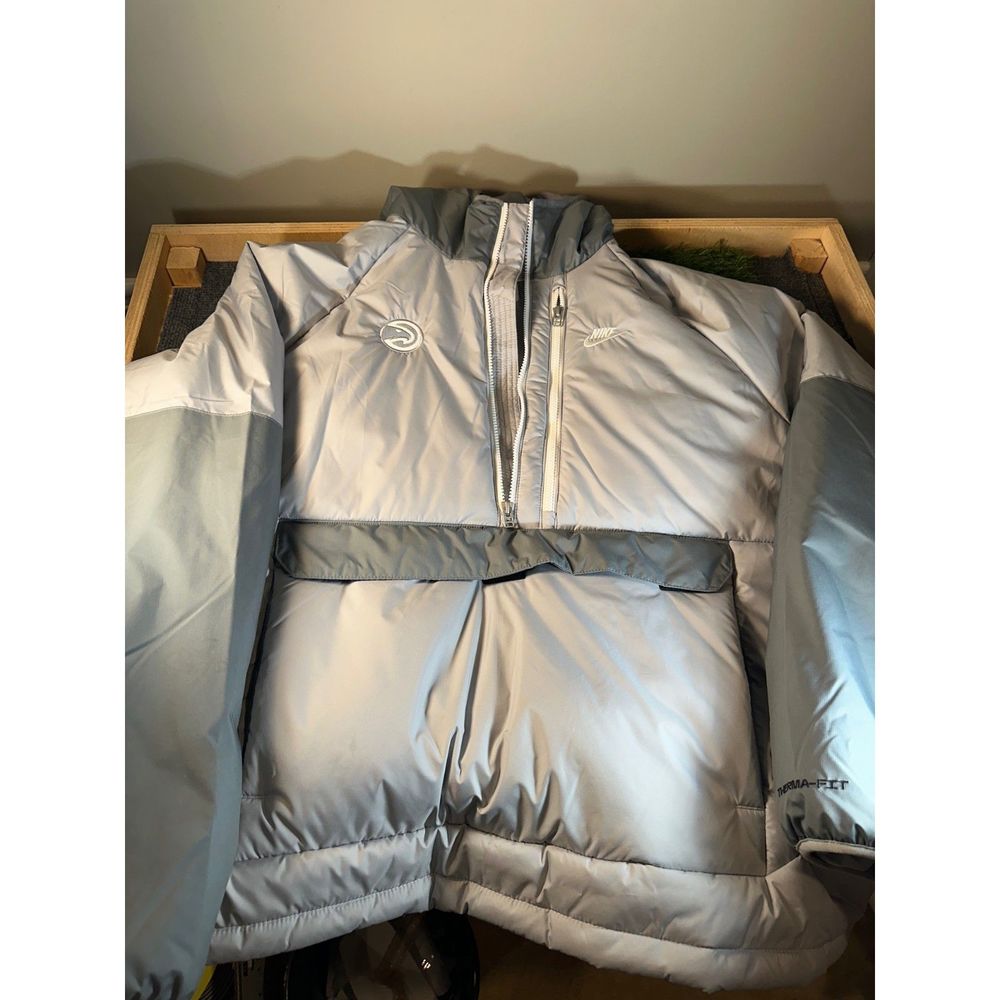 Mens Nike Thermal Fit Hooded Jacket Silver XL